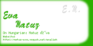 eva matuz business card